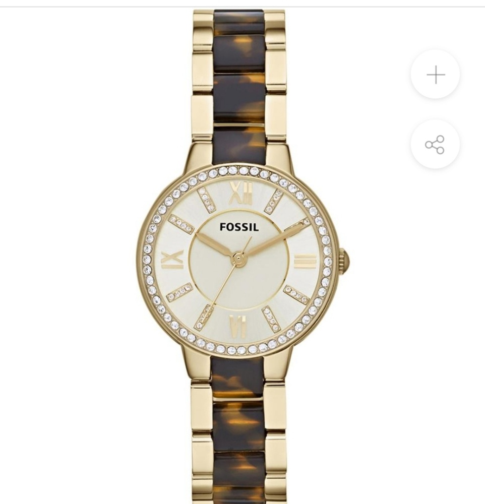 Fossil Watch. Gold and tortoise shell.